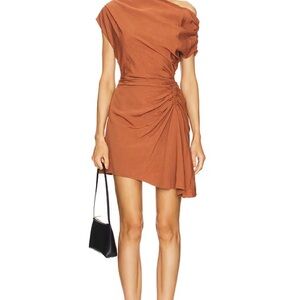 A.L.C. Poppy Linen Mini Dress in Sequoia